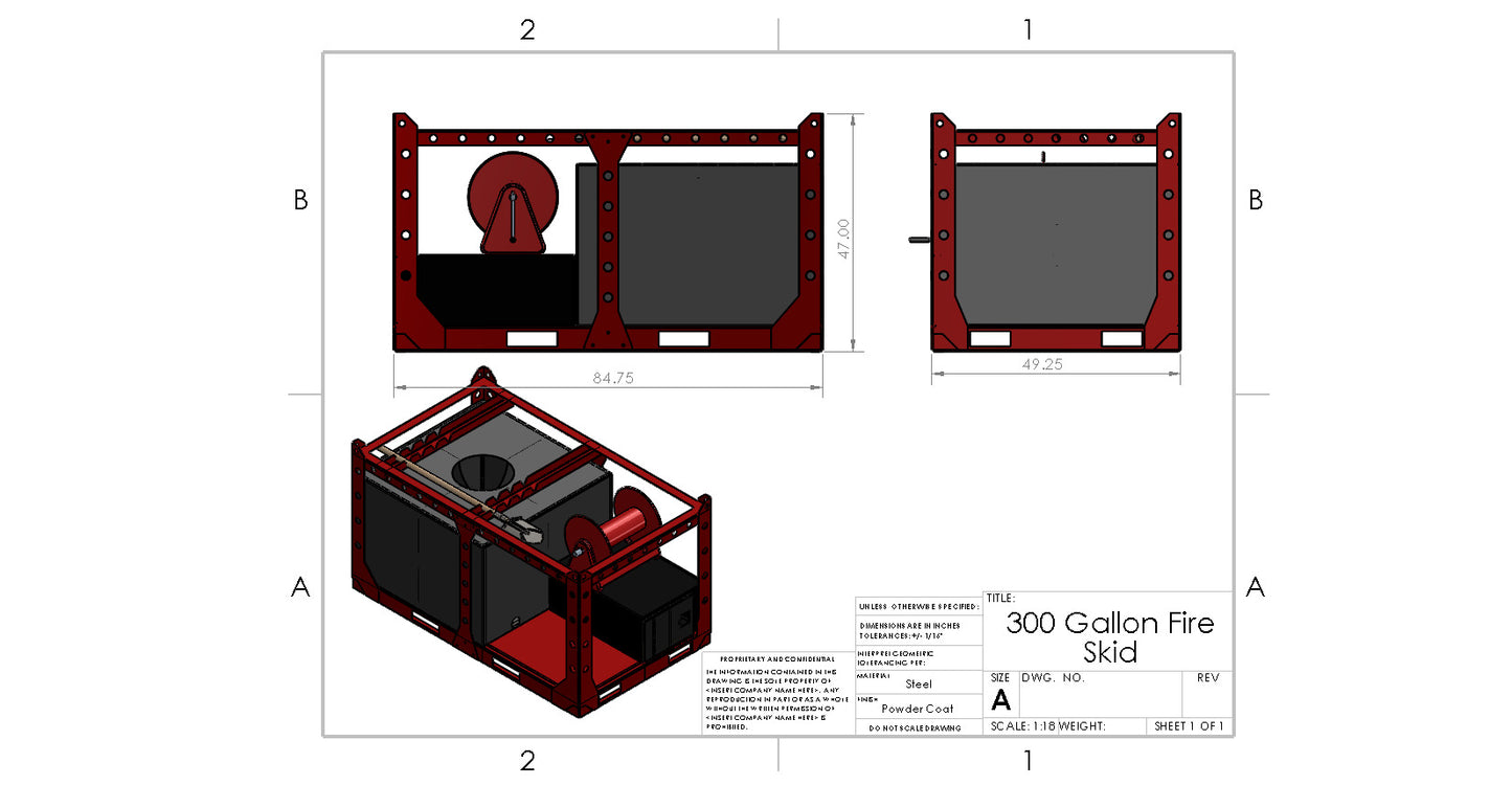 Stackable 300 Gallon Water Skid